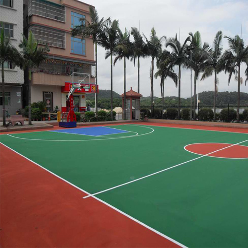 深圳市沙井華勝學(xué)校<a href=http://www.yingdedao.com target=_blank class=infotextkey>丙烯酸</a>籃球場