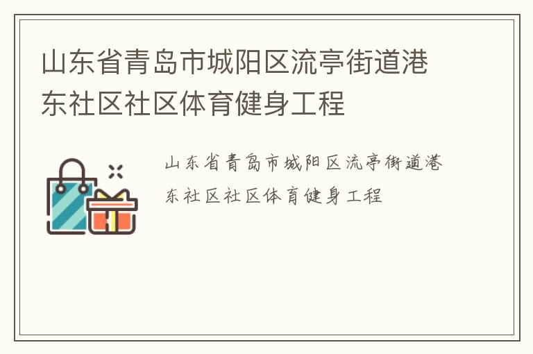 山東省青島市城陽區(qū)流亭街道港東社區(qū)社區(qū)體育健身工程