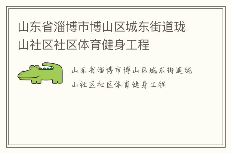 山東省淄博市博山區(qū)城東街道瓏山社區(qū)社區(qū)體育健身工程