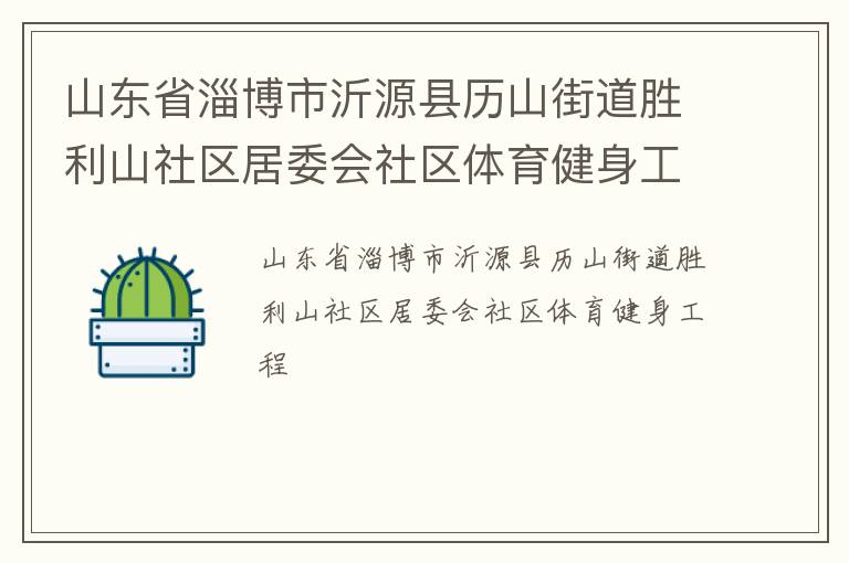 山東省淄博市沂源縣歷山街道勝利山社區(qū)居委會(huì)社區(qū)體育健身工程