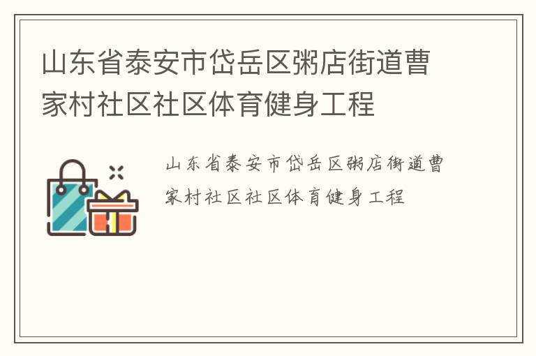 山東省泰安市岱岳區(qū)粥店街道曹家村社區(qū)社區(qū)體育健身工程