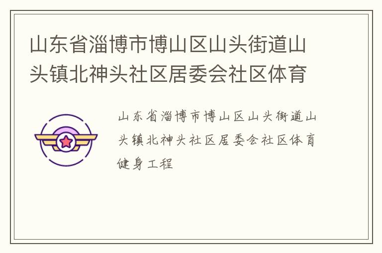 山東省淄博市博山區(qū)山頭街道山頭鎮(zhèn)北神頭社區(qū)居委會社區(qū)體育健身工程