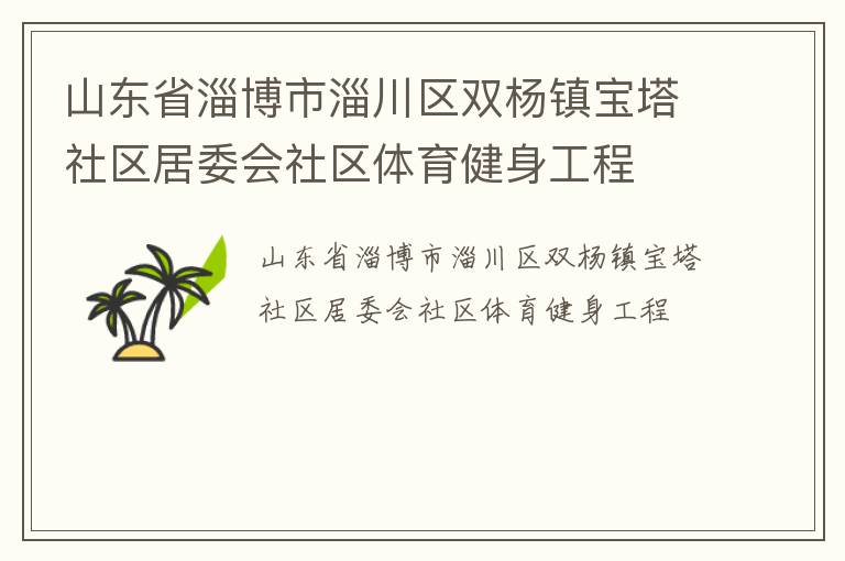 山東省淄博市淄川區(qū)雙楊鎮(zhèn)寶塔社區(qū)居委會(huì)社區(qū)體育健身工程