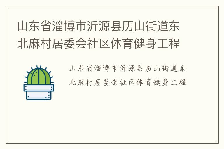 山東省淄博市沂源縣歷山街道東北麻村居委會(huì)社區(qū)體育健身工程