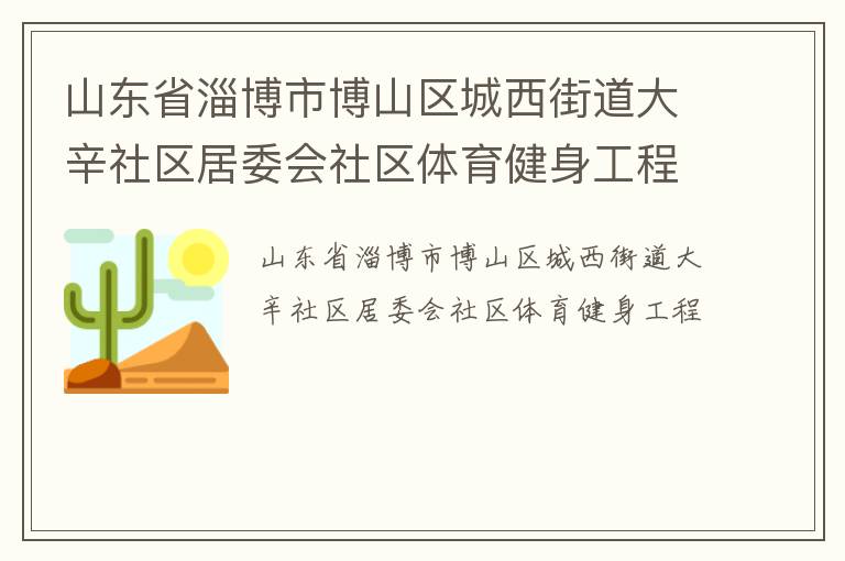 山東省淄博市博山區(qū)城西街道大辛社區(qū)居委會社區(qū)體育健身工程