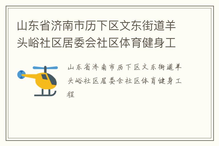 山東省濟(jì)南市歷下區(qū)文東街道羊頭峪社區(qū)居委會(huì)社區(qū)體育健身工程