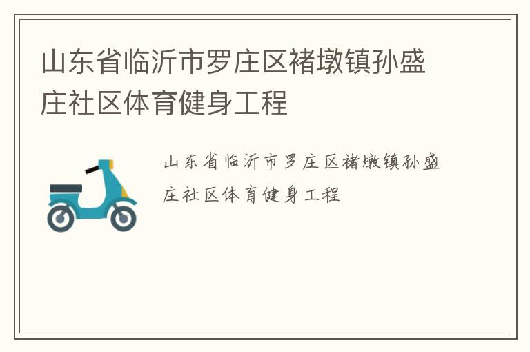 山東省臨沂市羅莊區(qū)褚墩鎮(zhèn)孫盛莊社區(qū)體育健身工程