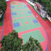 厚冠全塑型塑膠跑道可定制 江西共青城室外塑膠跑道價格 學(xué)校操場塑膠跑道
