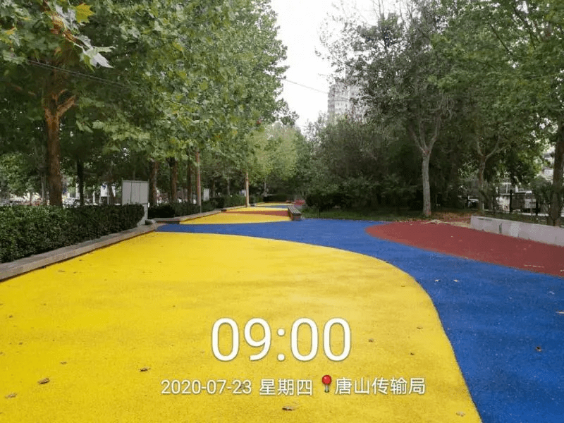 唐山：25個(gè)公園廣場(chǎng)新<a href=http://www.yingdedao.com target=_blank class=infotextkey>塑膠跑道</a>已投入使用！