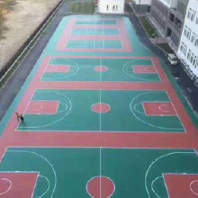 【藝創(chuàng)】蕪湖公園硅PU球場施工環(huán) 保耐磨新國標 定制硅pu球場